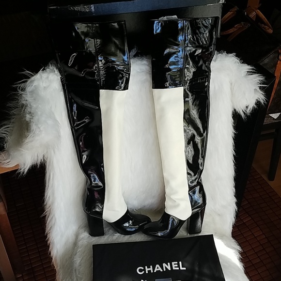 Chanel Long Boots 19 buttons size 35